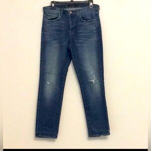 J Brand Size 29/27‎ Distressed Button Fly Jeans